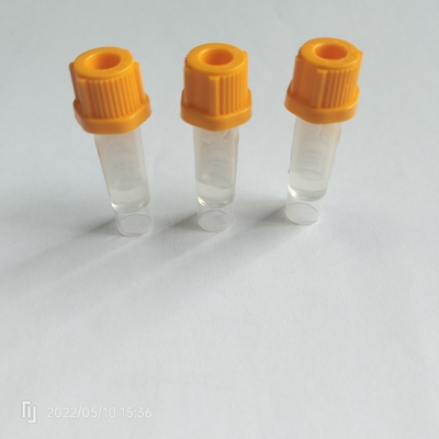 Tubos amarelos bioquímicos do sangue do separador do gel dos PP 0.5ml dos tubos da coleção do sangue do tampão