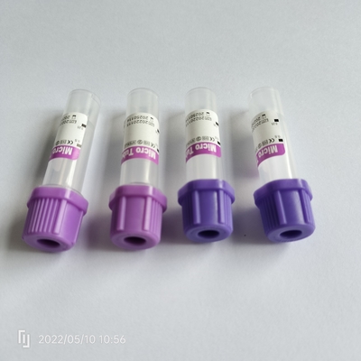 Parte superior da alfazema do armazenamento do sangue dos tubos do EDTA do anticoagulante dos PP micro