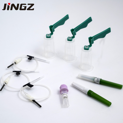 Agulha de Vacuum do flashback do verde da segurança 21G Pen Type Blood Collection Needle