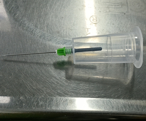 Agulha de Vacuum do flashback do verde da segurança 21G Pen Type Blood Collection Needle