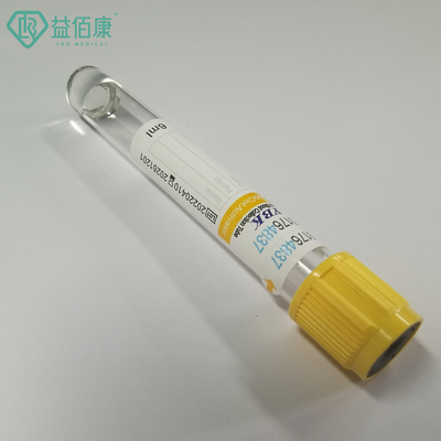 Tubo plástico descartável do ativador do coágulo do gel 6ml para a coleção 13*100mm do sangue