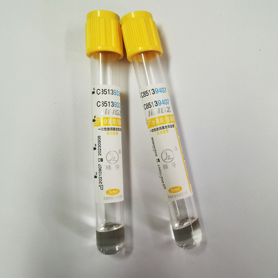 Parte superior do ouro do tubo do ativador do coágulo do gel do CE 13*100mm Sst para o exame médico
