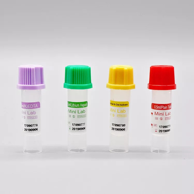 Tubo 0.5ml PP da coleção do sangue de Vacuum da heparina micro 8*45mm para o único uso