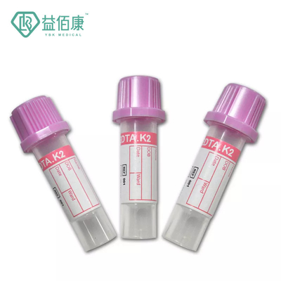 Tubo da coleção do sangue do EDTA K3 de JINGZ 0.25ml-10ml micro com os tampões codificados cor