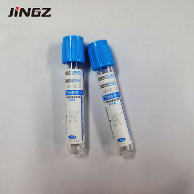 Teste de laboratório Citrato de sódio coleta de sangue a vácuo tubo PT com topo azul