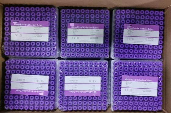 tubo da coleção do sangue da capacidade 0.5ml micro - 2 anos de tempo Mini Edta Tube da prateleira
