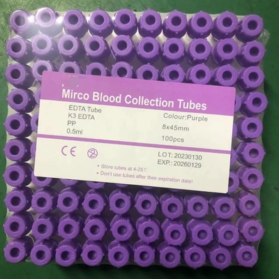 coleção pediatra Mini Plain Tube For Lab do sangue de 8*45mm