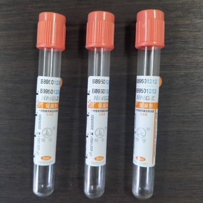 Tubos de coagulação vermelhos com activador de coágulo 4 ml Tubos de vidro para animais de estimação