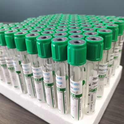 Vacuum Vial de Análise de Sangue Lítio Tubos de Heparina OEM Etiqueta 100pcs Embalagem 1-10ml