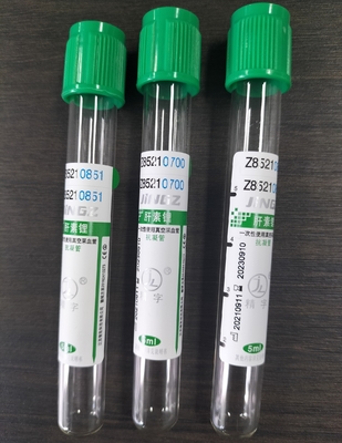 Vacuum Vial de Análise de Sangue Lítio Tubos de Heparina OEM Etiqueta 100pcs Embalagem 1-10ml