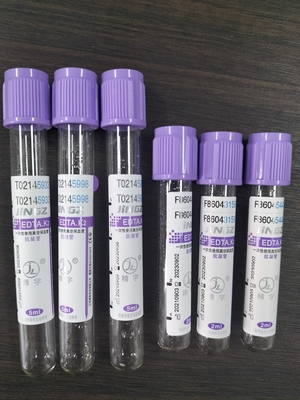 Tubo de ensaio de sangue de plástico e vidro 13*100mm Cappa Roxa com fecho de tampão