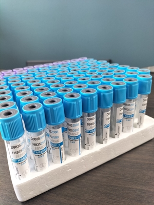 Teste de laboratório Citrato de sódio coleta de sangue a vácuo tubo PT com topo azul