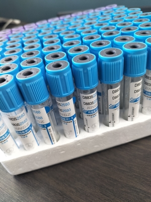 Teste de vidro de PET personalizado Médico Citrato de sódio 3,2% PT tubo 2-10ml tubo de coleta de sangue a vácuo