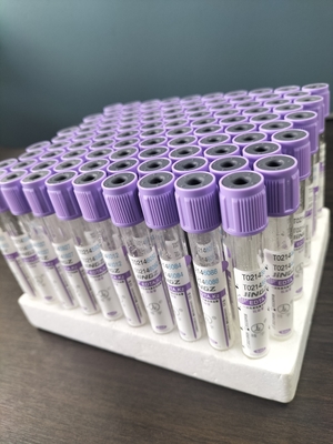 Tubo de recolha de sangue médico com tampa superior roxa Tipo 1ml-10ml