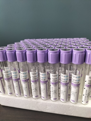 Tubo de recolha de sangue médico com tampa superior roxa Tipo 1ml-10ml