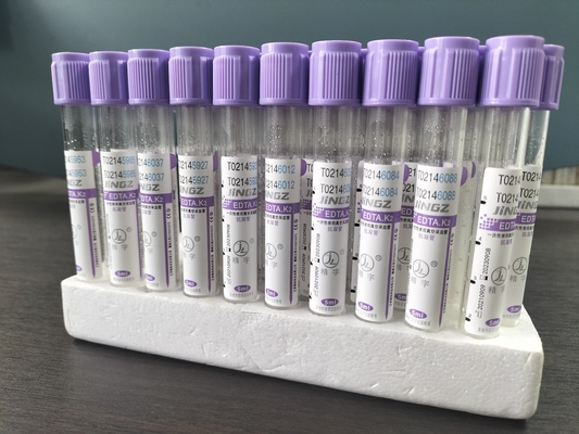 Tubo de recolha de sangue médico com tampa superior roxa Tipo 1ml-10ml