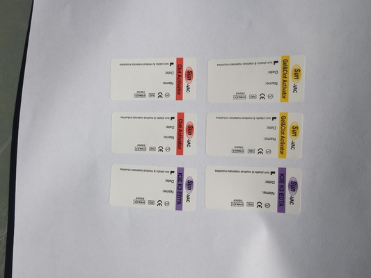 Etiquetas personalizadas de tubos de sangue com código de barras