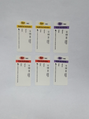 Etiquetas personalizadas de tubos de sangue com código de barras