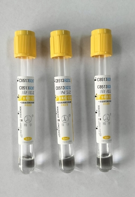 Tubo de recolha de sangue de vácuo médico JINGZ 2-10 ml Tubo de activação de coágulos de gel com topo amarelo