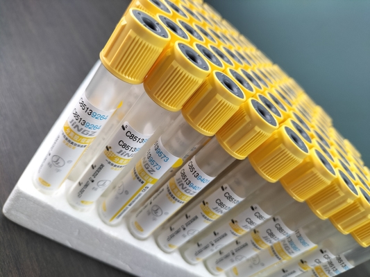 Activador de coágulos de gel estéril de topo amarelo SST Tubos de colheita de amostras de sangue a vácuo para hospital