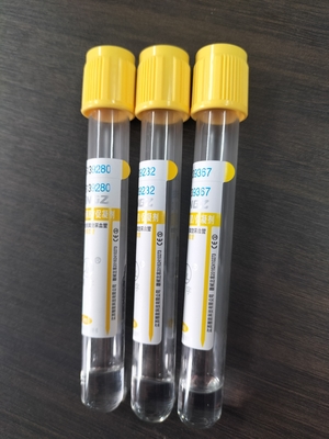 Activador de coágulos de gel estéril de topo amarelo SST Tubos de colheita de amostras de sangue a vácuo para hospital