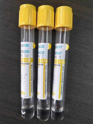 Tubo de recolha de sangue de vácuo médico JINGZ 2-10 ml Tubo de activação de coágulos de gel com topo amarelo
