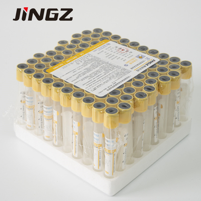 Tubo de activação de coágulos de gel para coleta de sangue a vácuo médico com tampa amarela