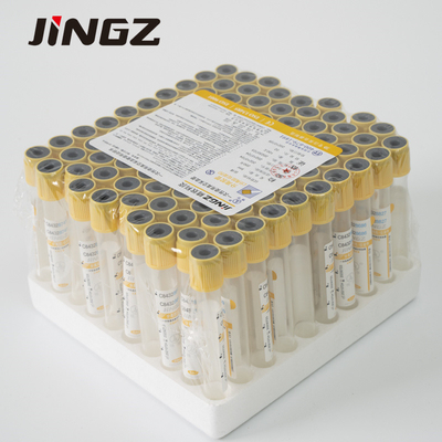 Tubo de coleta de sangue de vácuo médico 2-10 ml Tubo de gel com topo amarelo