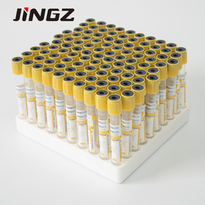 Tubo de coleta de sangue de vácuo médico 2-10 ml Tubo de gel com topo amarelo