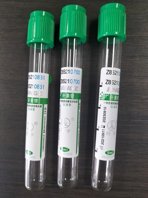 Tubo de heparina de sódio de 2 ml a 10 ml para colheita de sangue médico