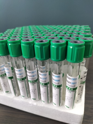 Tubo de heparina de sódio de 2 ml a 10 ml para colheita de sangue médico