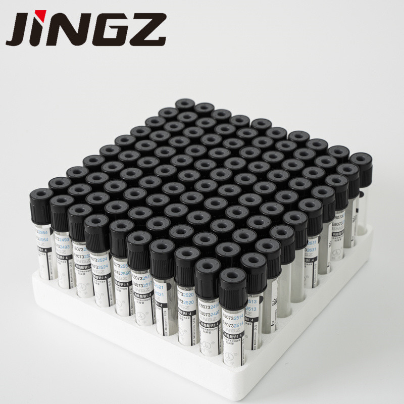 Cápsula preta 1,6 ml 1, 28 ml Citrato de sódio 3, 8% tubo ESR tubo de análise de sangue