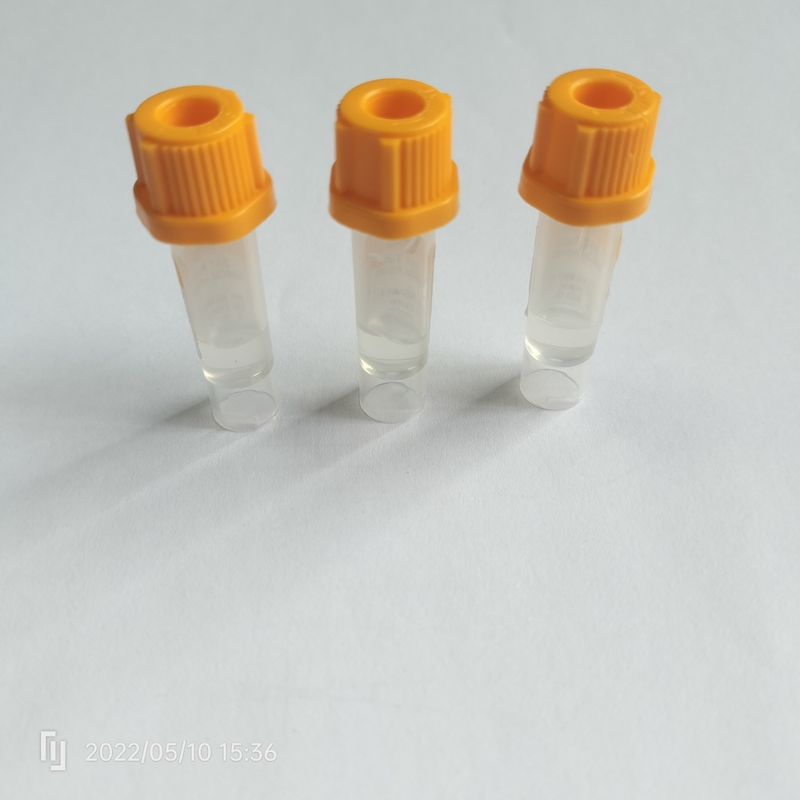 Tubos amarelos bioquímicos do sangue do separador do gel dos PP 0.5ml dos tubos da coleção do sangue do tampão