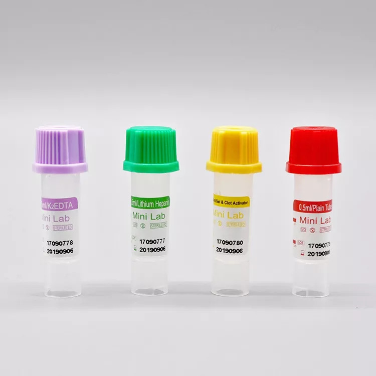 Tubo 0.5ml PP da coleção do sangue de Vacuum da heparina micro 8*45mm para o único uso