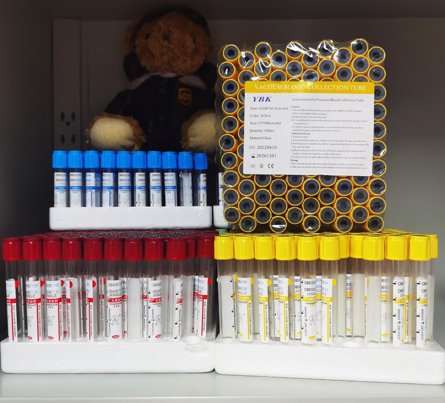 Tubo da coleção da amostra de sangue do EDTA com ativador do coágulo/citrato de sódio/heparina/fluoreto 2-10ml
