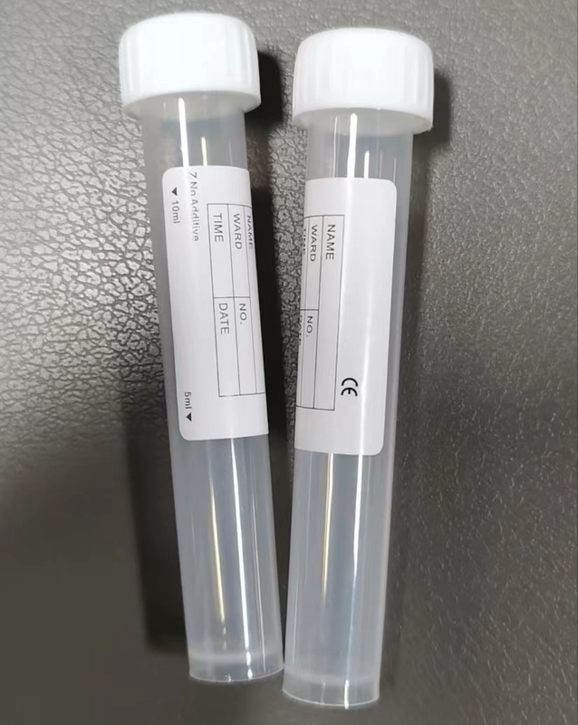 Tubos de ensaio simples de tampa branca 10 ml 16*100 mm para transporte de amostras de laboratório